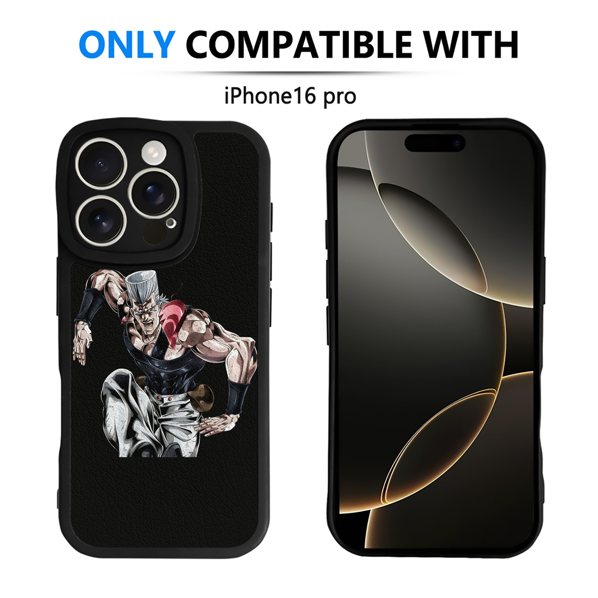 （画像用） ジョジョの奇妙な冒険 ジャン＝ピエール?ポルナレフ JoJo's Bizarre Adventure Jan Pierre Polnareff 【iPhone 16シリーズ対応】シリコンスマホケース（レザー調） 材質：シリコン